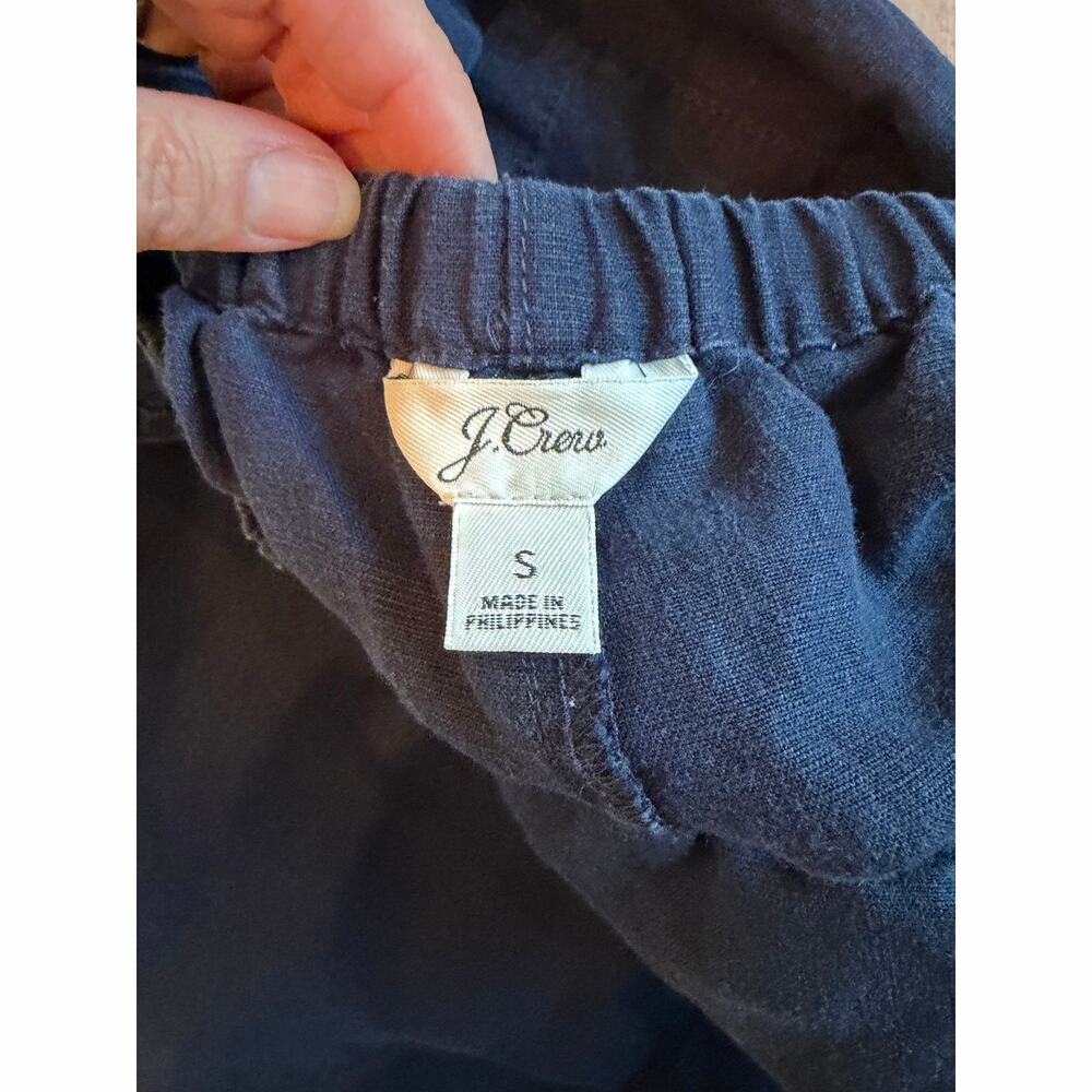 J.Crew Re-Imagined Linen Lyocell Pull-On Pants Navy Size Small - Picture 6 of 7